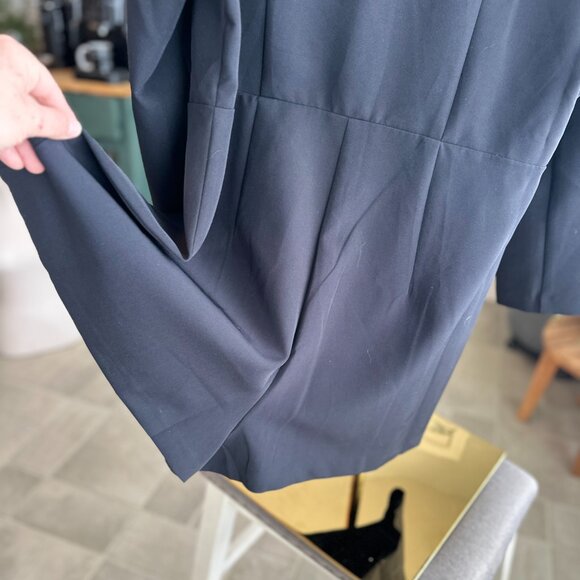 NWT XL (16) Black Express Tuxedo Double Breasted Blazer Romper - Picture 8 of 16